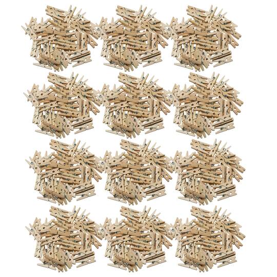 Creativity Street Natural Mini Spring Clothespins, 12 Pack